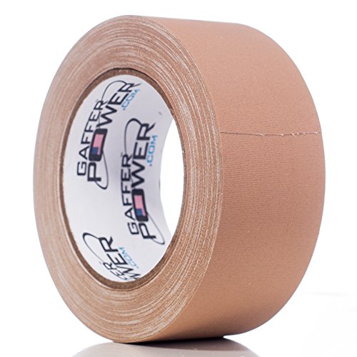 Gaffer Power Real Professional Grade Gaffer Tape, Made in The USA, Heavy Duty Gaffers Tape, Non-Reflective, Multipurpose. (2 Inches x 30 Yards, Tan)