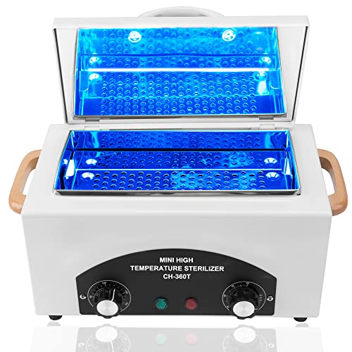 High Temperature Cleaning Box, Multi-Functional Nail Salon Cleaning Supplies 2L Hot Towel Cabinet with Stainless Tray, Dry Heat Box Spa Salon Equipment Barber Cleaning Machine for Metal Tools 300W