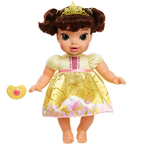 Disney Princess Deluxe Baby Belle Doll with Pacifier Baby Doll Toy