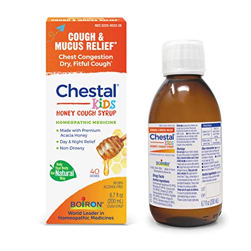 Boiron Chestal Honey Children's Cough Syrup for Nasal and Chest Congestion, Runny Nose, and Sore Throat Relief - 6.7 Fl oz