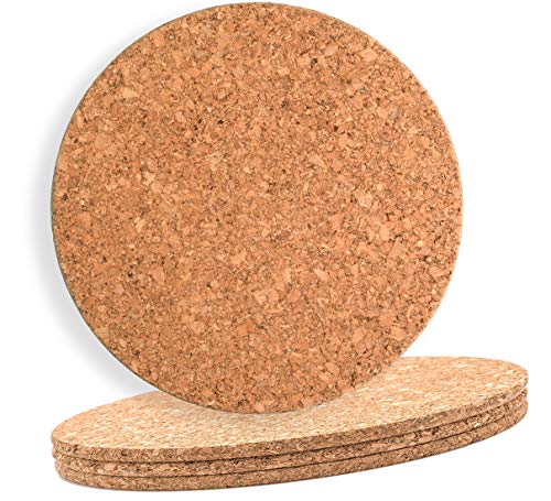 Large Cork Mat 8 “ x 1/8” Round (6 Pack) Hot Pot Stands placemat or planter bottom