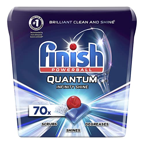 Finish Quantum Infinity Shine - 70 Count - Dishwasher Detergent - Powerball - Our Best Ever Clean and Shine - Dishwashing Tablets - Dish Tabs (Packaging May Vary)