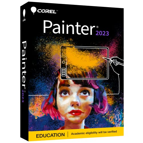 Corel Painter 2023 Education | Professional Painting Software for Digital Art, Illustration, Photo Art & Fine Art [PC/Mac Key Card]