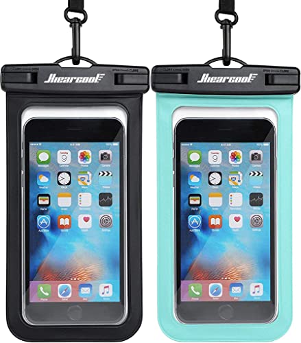 Hiearcool Universal Waterproof Phone Pouch, Waterproof Phone Case Compatible for iPhone 14 13 12 11 Pro Max XS Plus Samsung Galaxy S22 Cellphone Up to 7.2', IPX8 Cellphone Dry Bag for Vacation-2 Pack