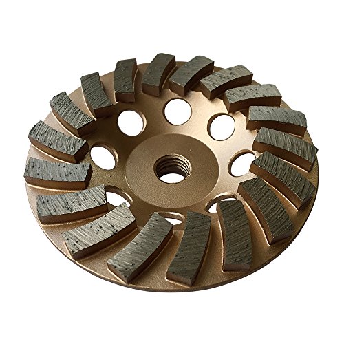 4.5' Diamond Grinding Wheels for Concrete or Masonry, 18 Turbo Segments, 30/40 Grit, Medium Bond, 5/8'-11 Arbor