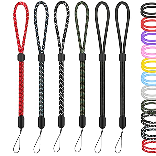 Hand Wrist Strap Lanyard, 6 Pack 9.5inch Adjustable Nylon Wristlet Straps Keychain String for Cell Phone Case Holder, AirPods Pro 2 2022, Camera, Key, GoPro, USB Drive, Ski Glove (Multi-Color)