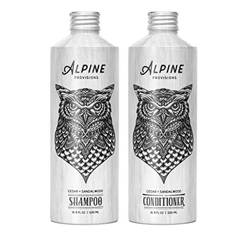 Alpine Provisions Shampoo & Conditioner Bundle, Cedar + Sandalwood, Pack of 2