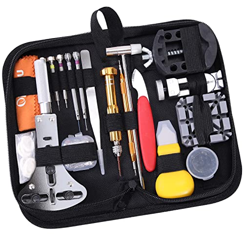 Watch Repair Kit, Ohuhu 192 PCS Watch Battery Replacement Tool Kit, Watch Link Removal Tool, Watch Back Remover Tool, Watch Tool Kit, Professional Watch Repair Tools with Carrying Bag, User Manual