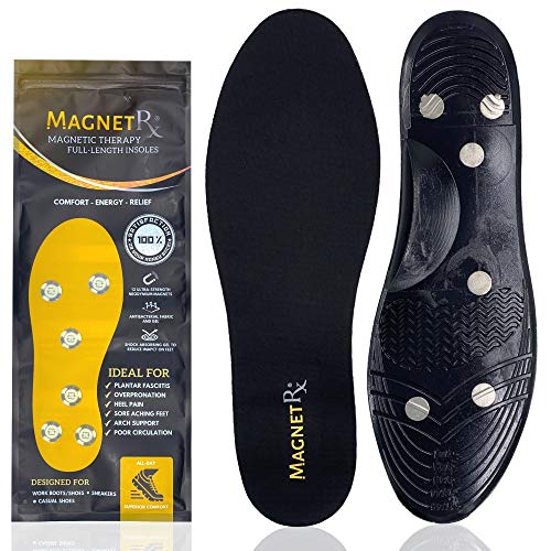MagnetRX Magnetic Shoe Insoles - Gel Comfort Magnetic Shoe Inserts with Magnets - Foot Orthotics Magnetic Insoles for Plantar Fasciitis (Women’s: US 5-10 / EU 35-40)