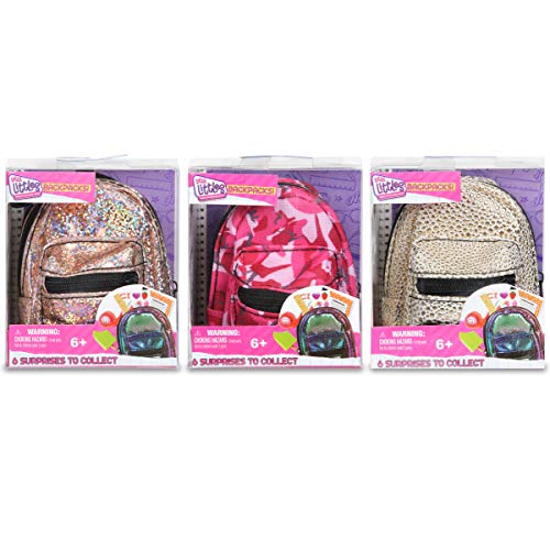 REAL LITTLES - Micro Backpack - 3 Pack with 18 Stationary Surprises Inside! - Styles May Vary