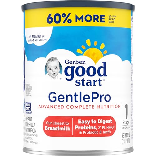 Gerber Good Start Baby Formula Powder, GentlePro, Stage 1, 32 Ounce (Package May Vary)