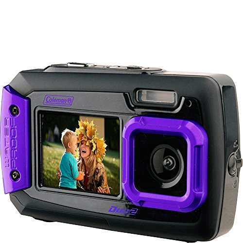 Coleman 2V9WP-P 20.0-Megapixel Duo2 Dual-Screen Waterproof Digital Camera (Purple)