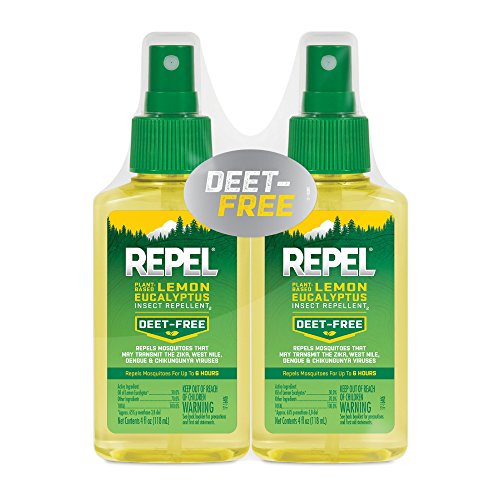 Repel Plant-Based Lemon Eucalyptus Insect Repellent, Mosquito Repellent, Pump Spray, 4-Ounce, Pack of 2