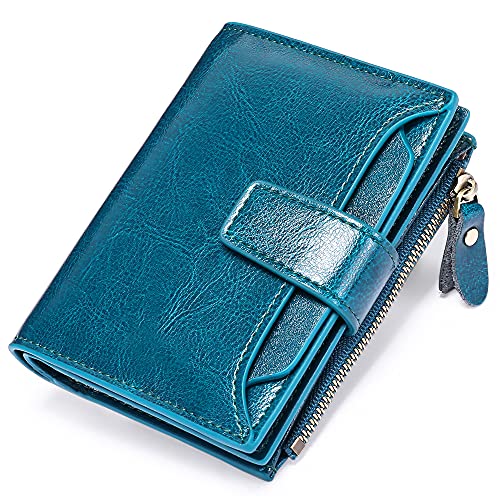 FALAN MULE Small Wallet for Women Genuine Leather Bifold Compact RFID Blocking Small Womens Wallet…