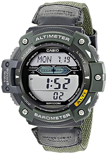 Casio Men's SGW300HB-3AVCF Multi-Function Sport Watch with Green Nylon Band