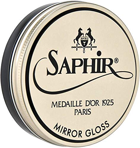 SAPHIR Medaille d’Or Mirror Gloss - Natural Wax Polish for Leather Shoes & Boots - Black