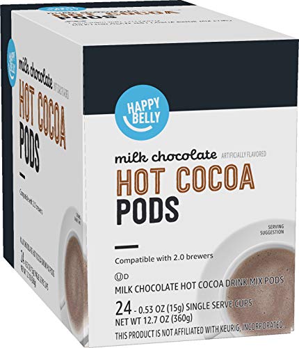 Amazon Brand - Happy Belly Hot Cocoa Pods, Milk Chocolate, 24 Count