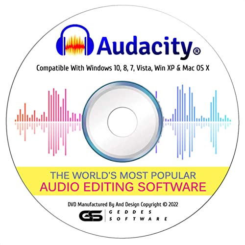 Audacity 2022 Newest Professional Pro Audio Music Recording Editing Software For Win 10,8,7,*Vista* And XP Mac OS X Linux Including Bonus Loops and Samples Collection