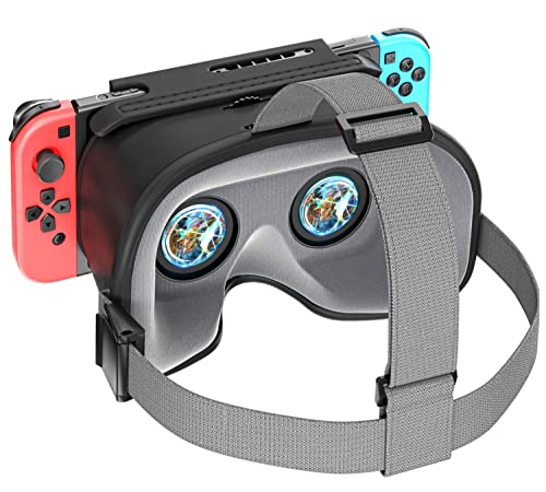 Switch VR Headset Compatible with Nintendo Switch & OLED, Upgraded with Adjustable HD Lenses, Virtual Reality Glasses for Original Nintendo Switch & Switch OLED Model, Switch VR Kit, Switch 3D Goggles