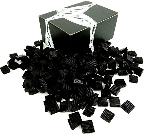 Cuckoo Luckoo Finnish Black Licorice Ripples, 2 lb Bag in a BlackTie Box