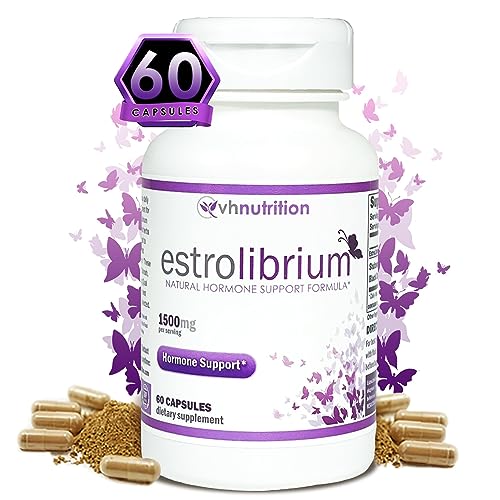 VH Nutrition ESTROLIBRIUM | Menopause and Estrogen Support* Supplement for Women | Black Cohosh, Shatavari, Chaste Tree Berry (Vitex), Dong Quai | 60 Capsules in Easy to Swallow Pills