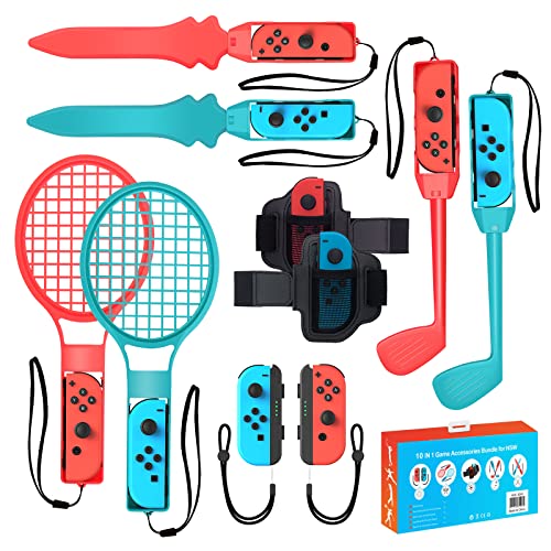 2023 Switch Sports for Nintendo Accessories Bundle -10 in 1 Family Accessories Kit for Switch Sports Games Compatible with Switch/Switch OLED