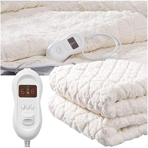 Thermoses Electric Blankets Double Bed, Super King Size - Dual Control - Fleece Heated Throw - Electric Heat Pads for Back and Neck Pain Relief - Machine-Washable Electric Over Blanket (Size : 18015