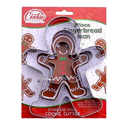 Sweet Cookie Crumbs Gingerbread Man Cookie Cutter - 4' (Gingerbread Man 3 Piece)