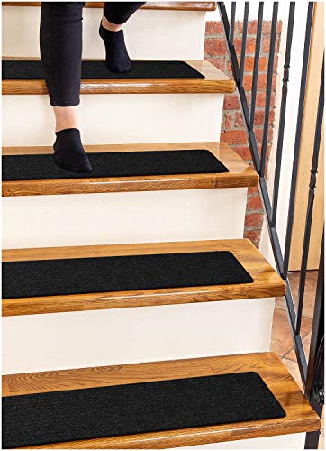 Carpet Stair Treads Non-Slip 8'x30' Dark Gray - (15-Pack) Runners for Wooden Steps