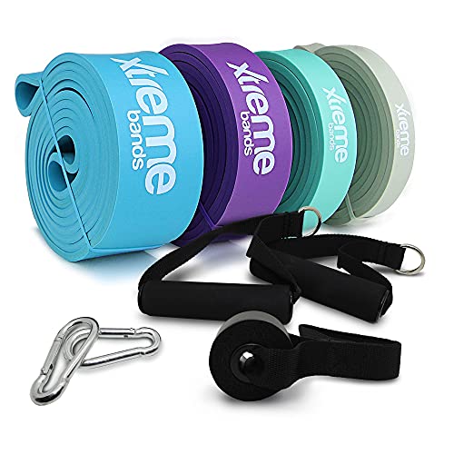 Xtreme Bands Pull Up Assist Resistance Bands (4 Pack, Assorted Colors)