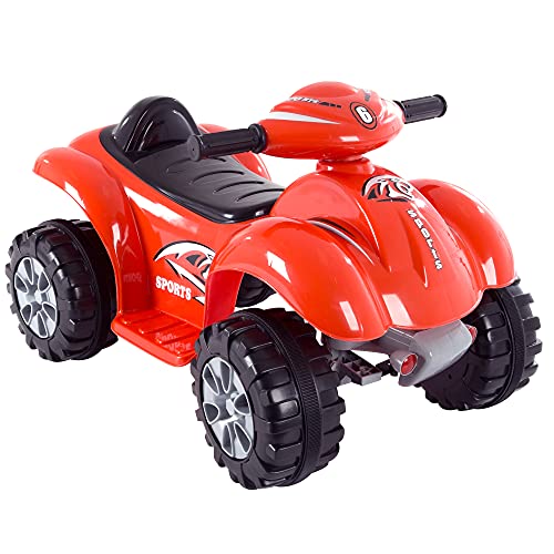 Four Wheeler for Kids – Battery Powered Electric Quad – Ride On Toy ATV with Decals and Sound Effects for Children 3-6 Years by Lil’ Rider (Red)