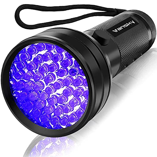 UV Flashlight Black Light, Vansky 51 LED Blacklight Pet Urine Detector for Dog/Cat Urine, Dry Stains, Bed Bug, Matching with Pet Odor Eliminator