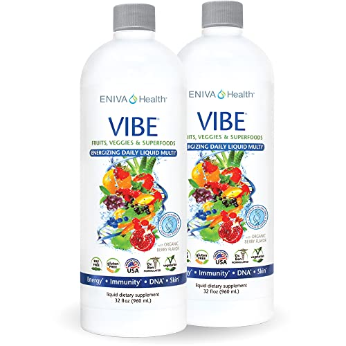 Vibe Fruit Sensation Liquid Daily Multivitamin | Fruit & Veggie Superfood Supplement | Doctor Formulated | Eniva Health