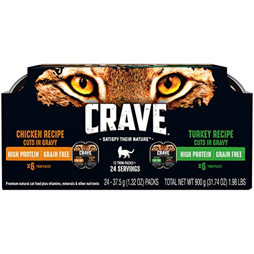 Crave Grain Free High Protein Wet Cat Food Trays, 24 Pack