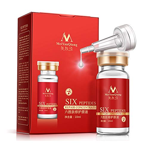 Face Serum Six Peptides Repair Concentrate Rejuvenation Anti-aging Essence Anti Wrinkle, Eye Bags, Crow's Feet, Nasolabial Folds, Glycerol, Snail, Botulinum Toxin Composition, Smooth Wrinkles (5 pcs)