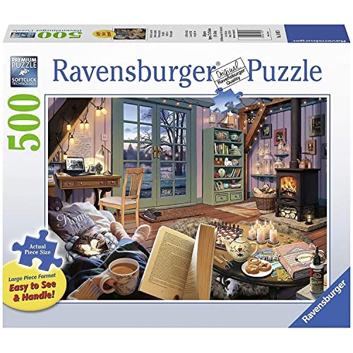 Ravensburger Cozy Retreat 500 Piece Large Format Jigsaw Puzzle for Adults - 14967 - Every Piece is Unique, Softclick Technology Means Pieces Fit Together Perfectly