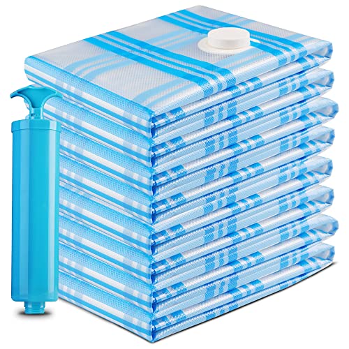 Vacuum Storage Bags, 8 Jumbo Space Saver Vacuum Seal Storage Bags for Clothes, Comforters and Blankets (8 Jumbo)