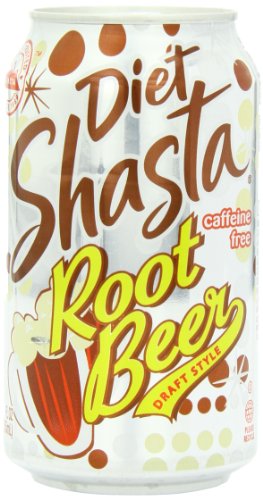 Shasta Diet Root Beer Soda, 12 Fl Oz (Pack of 24)