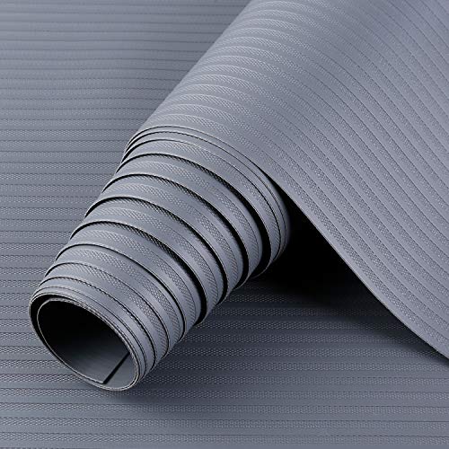 Drawer and Shelf Liner, Shelf Liner Grey Non Adhesive Refrigerator Mats Washable, No Odor Plastic Pantry Liners Wire Shelf Paper Drawer Liner for Cupboard Kitchen