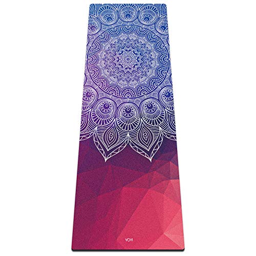 YOYI Yoga Mat - High Density Eco-Friendly Natural Rubber Fitness Mat, Non-Slip Exercise Mat for Hot Yoga, Pilates, Exercise, Extra Long & Comfortable 5mm Thick 72'x 26', with Carry Strap (Red)