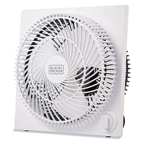 Black + Decker 9 inches Frameless Tabletop Box Fan, White, Model Number: BFB09W