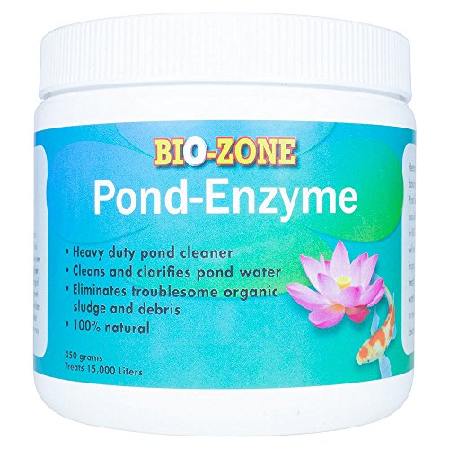 Bio-Zone Pond Enzyme Treatment – Ecofriendly Water Cleaner with Natural Enzyme, Fish Waste, Cloudiness –450 Grams Treats 15,000 Liters