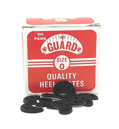GUARD Quality Heel & Toe Plates Polyurethane (Plastic) Taps Savers 10 Pair Self-Adhesive with Nails! Made in USA! (#0)