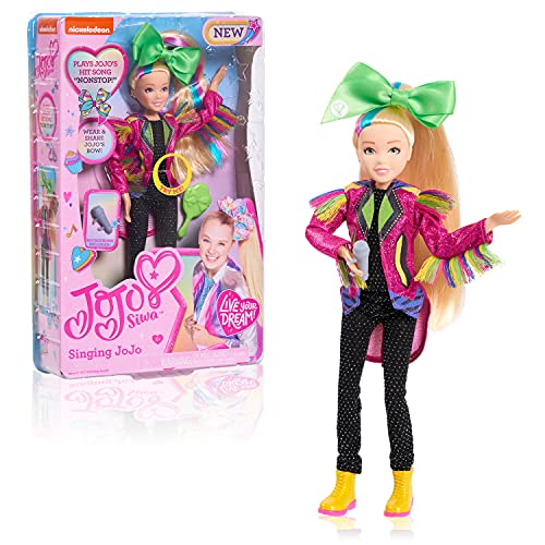 JoJo Siwa 10 Inch Singing Doll, Sings Hit Song Titled 'Non-Stop', Pink Jacket with Rainbow Fringe, by Just Play