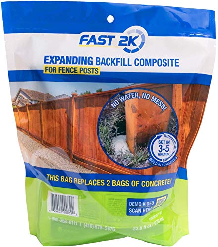Fast 2K Fence Post Mix | Expanding Foam Concrete Alternative for Deck Post, Fence Post, Mailbox, & Playground Equipment Installs. Fast-Setting, Post Foam