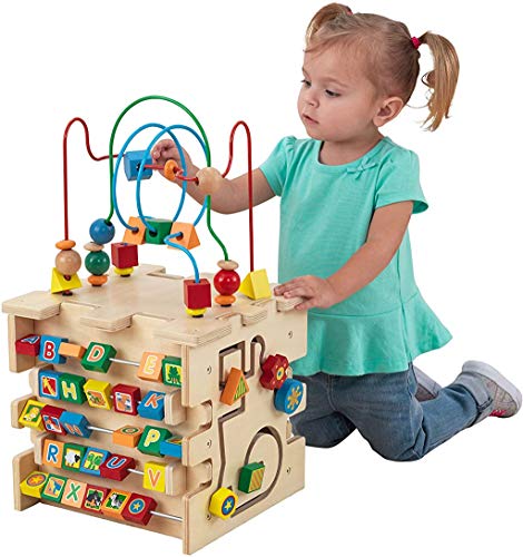 KidKraft Deluxe Activity Cube, Multicolor, 13.75' x 11.25' x 21.5'