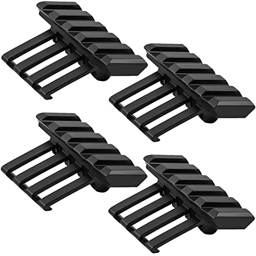 Gogoku Degree Rail Mount 4-Pack 20mm Offset Rail Offset 5 Slots Side Light Optic Sight Rail Mount