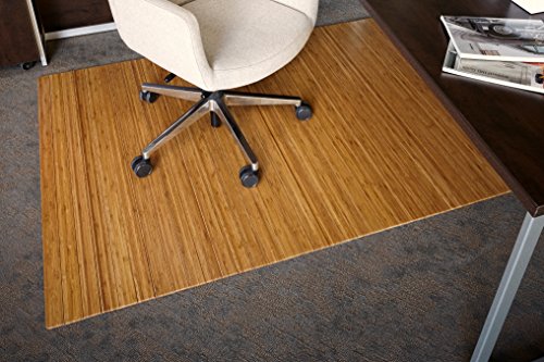 Anji Mountain Standard Bamboo Roll-Up Chairmat, 48 x 72-Inch, 5mm Thick, Natural