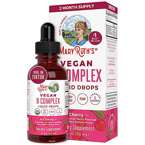 Vitamin B Complex with Biotin | 2 Month Supply | Liquid Vitamins for Hair Skin Nails | Energy Support Supplement | Vegan | Non-GMO | Gluten Free | 1 Fl Oz