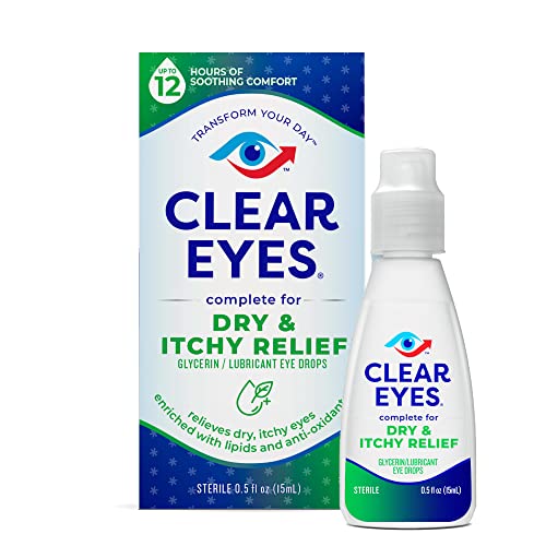 Clear Eyes Dry & Itchy Eye Relief Eye Drops, 0.5 Fl Oz